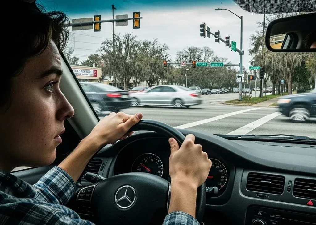 hesitant driver merging traffic