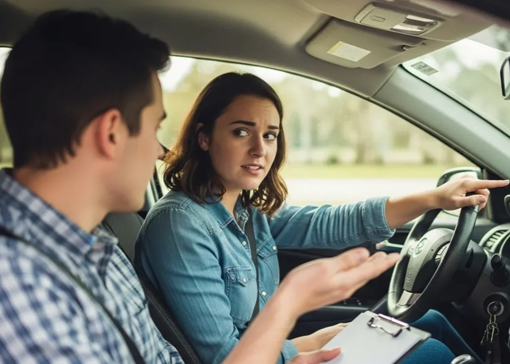 learner driver listening examiner inst