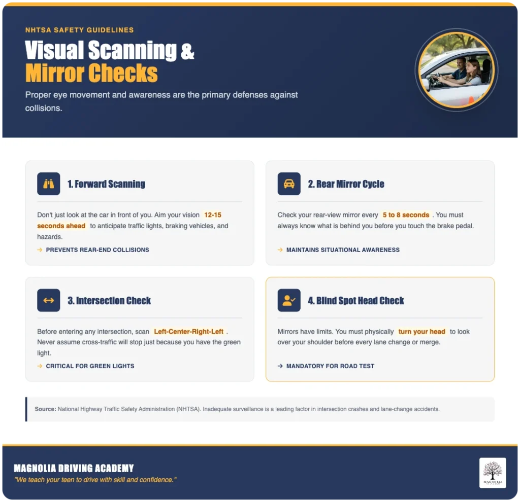 behind the wheel lesson louisiana scanning