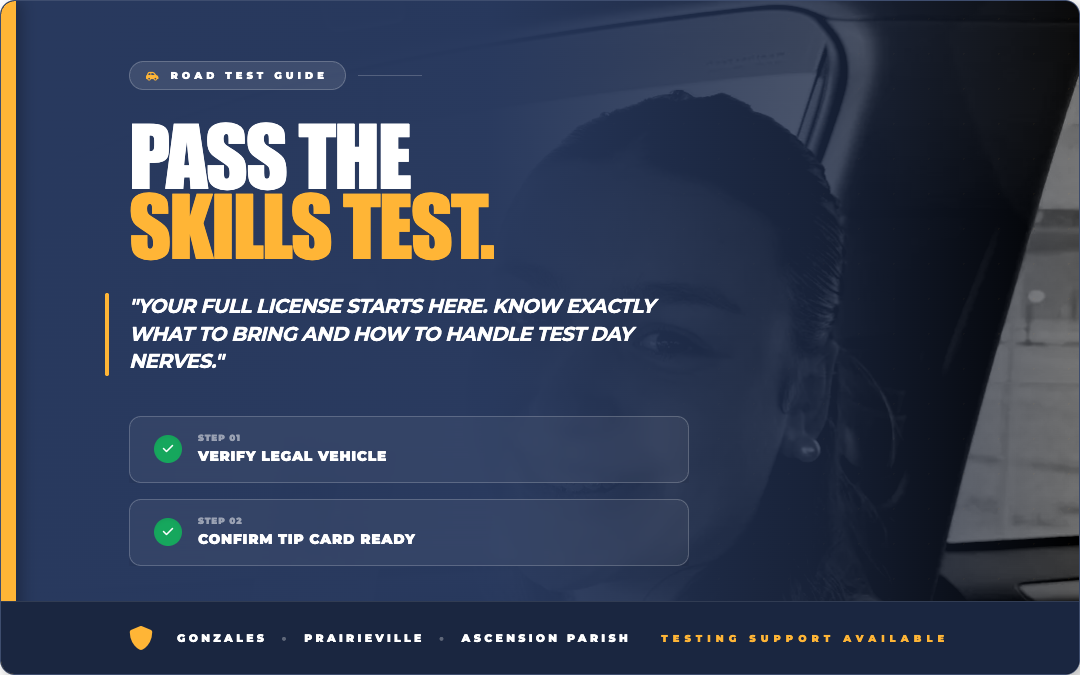 how to pass louisiana driver road skills test